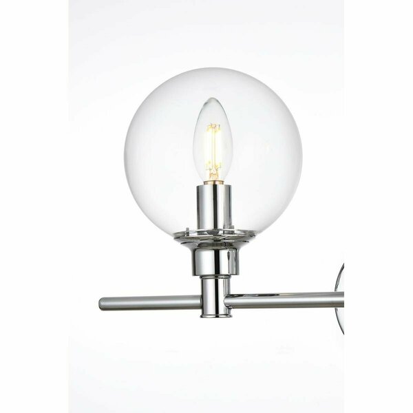 Cling 110 V E12 Five Light Vanity Wall Lamp, Chrome CL2955768